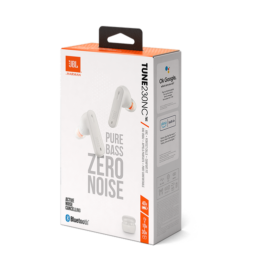 JBL Tune 230NC TWS - White - True wireless noise cancelling earbuds - Detailshot 10